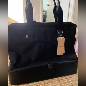 BEIS black weekender bag